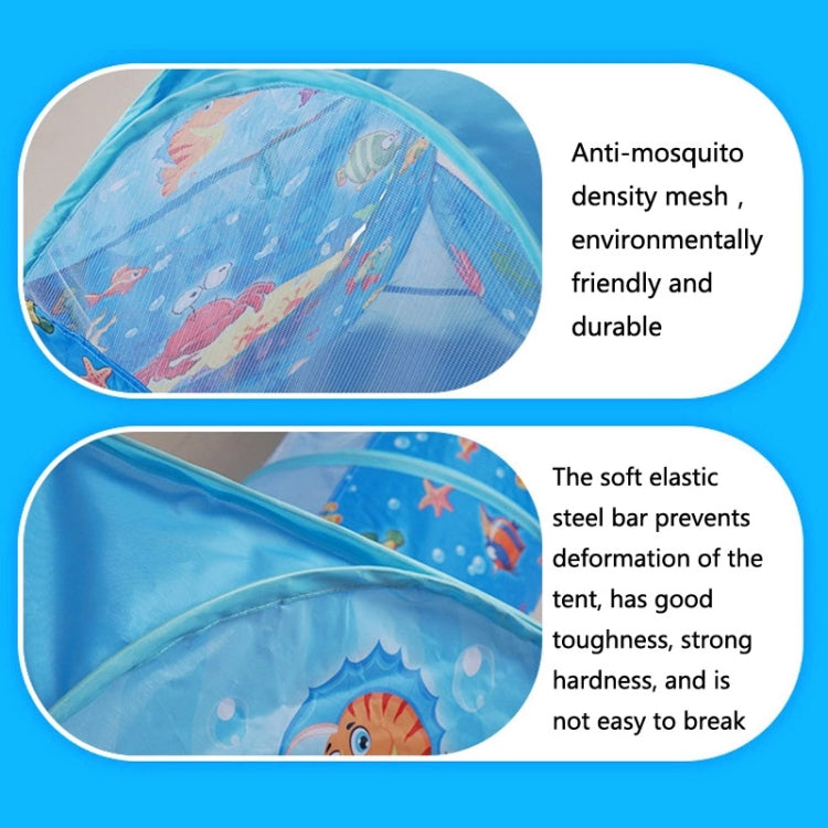 Rynx | 3 in 1 ZP01 Children Tent Play House Tunnel Foldable Shooting Ocean Ball Pool Toy(Blue Sea)