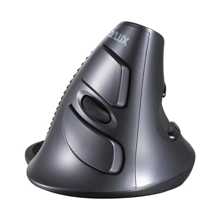 Rynx | DELUX M618 6-Button Vertical Scroll Ergonomic Wireless Mouse (Black)