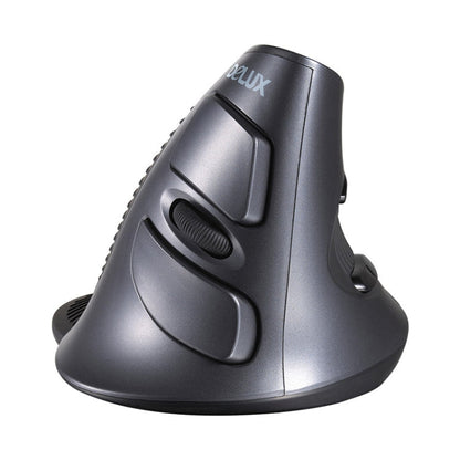 Rynx | DELUX M618 6-Button Vertical Scroll Ergonomic Wireless Mouse (Black)