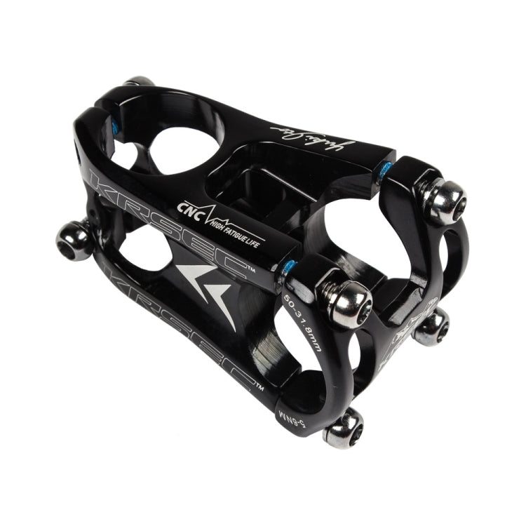 Rynx | KRSEC CNC Ultra Light Short-Handed Mountain Bike Aluminum Alloy 50mm Riser, Colour: Full Black