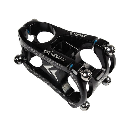 Rynx | KRSEC CNC Ultra Light Short-Handed Mountain Bike Aluminum Alloy 50mm Riser, Colour: Full Black