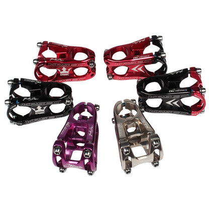 Rynx | KRSEC CNC Ultra Light Short-Handed Mountain Bike Aluminum Alloy 50mm Riser, Colour: Full Red