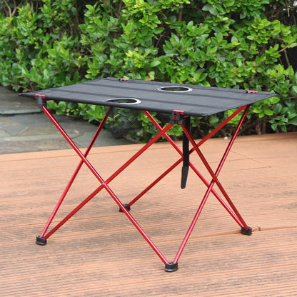 Rynx | 8249 Outdoor Ultra Light Aluminum Folding Table Small Portable Picnic Table(Orange)
