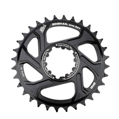 Rynx | BDSNAIL Mountain Bike Single Disk GXP Direct-Shaped Integrated Disk Positive And Negative Tooth Disc, Colour: 32T (Black)