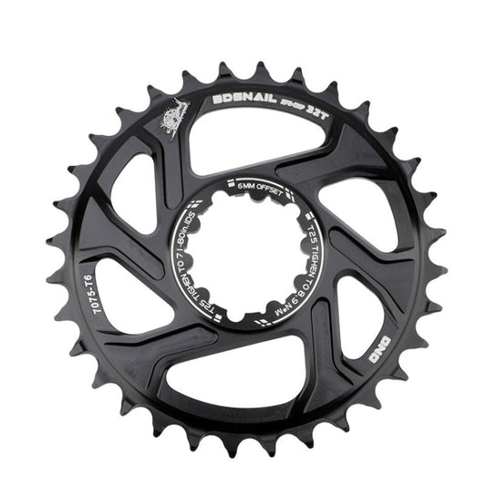 Rynx | BDSNAIL Mountain Bike Single Disk GXP Direct-Shaped Integrated Disk Positive And Negative Tooth Disc, Colour: 32T (Black)