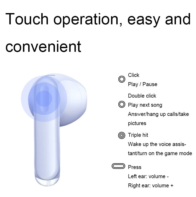 RYNX | OPPO Enco Air3 Wireless Bluetooth 5.3 Semi-in-ear Call Noise Reduction Music Sports Earphones(Purple)