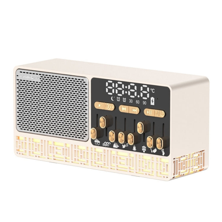 RYNX | Manovo V1 Desktop White Noise Sleep Aid Speaker Home Alarm Clock Bluetooth Speaker(Gold)