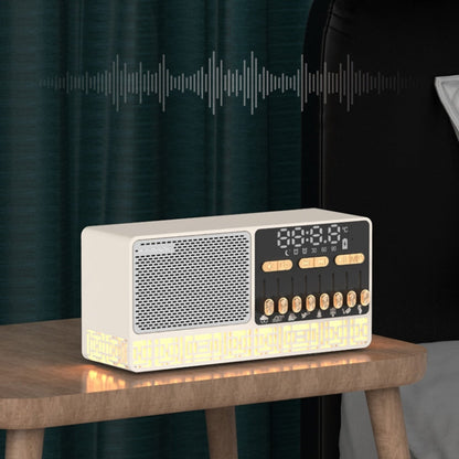 RYNX | Manovo V1 Desktop White Noise Sleep Aid Speaker Home Alarm Clock Bluetooth Speaker(Gold)