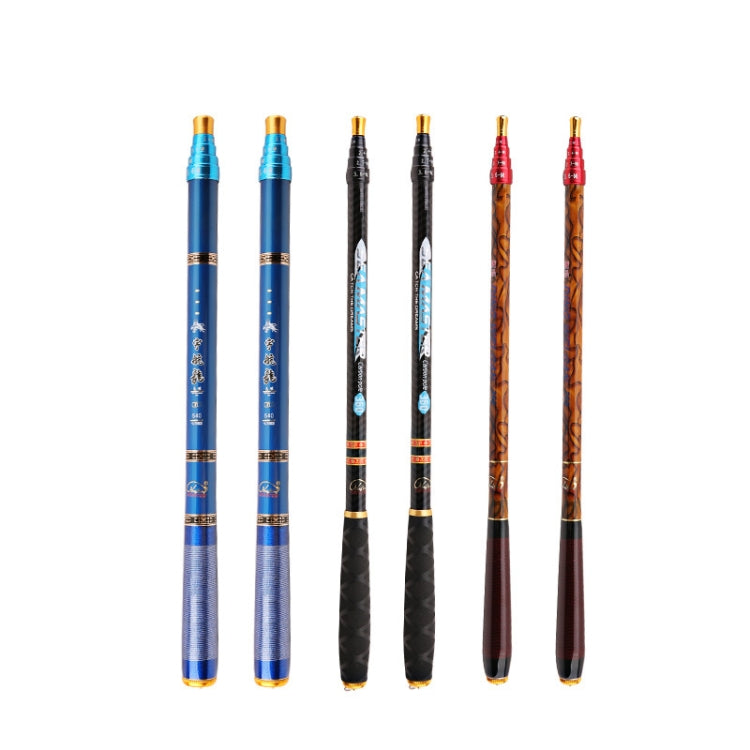 Rynx | Carbon Short Section Fishing Rod Short Section Positioning Handle Rod, Length: 5.4m(Yellow)