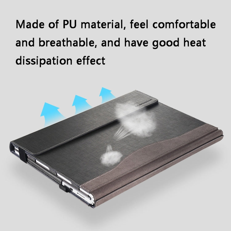 Rynx | PU leather laptop case for Microsoft Surface Book 3 13.5 inches (Gentleman Gray)