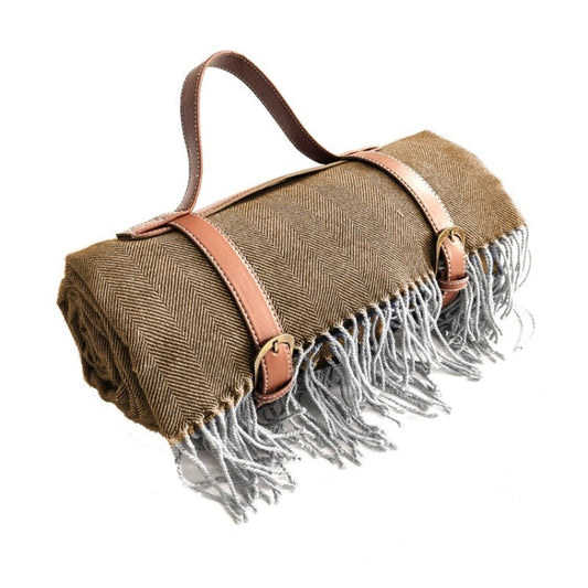 Rynx | FWP Waterproof Thick Tassel Picnic Mat, Size: 200x150cm(Coffee)