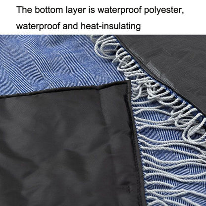 Rynx | FWP Waterproof Thick Tassel Picnic Mat, Size: 200x150cm(Coffee)