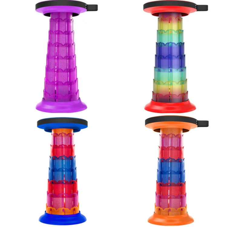 Rynx | Outdoor Portable Lotus Heightened Folding Telescopic Stool(Shining Blue)