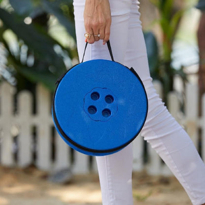 Rynx | Outdoor Portable Lotus Heightened Folding Telescopic Stool(Shining Blue)
