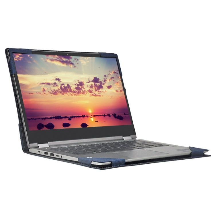 Rynx | Laptop PU Leather Protective Case for Lenovo Yoga 520-14 (Dark Gray)