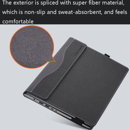 Rynx | Laptop PU Leather Protective Case for Lenovo Yoga 520-14 (Dark Gray)
