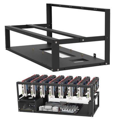Rynx | GR-8K605 Open Chassis 6 Cards 8 Cards Fixed Mounting (Black)