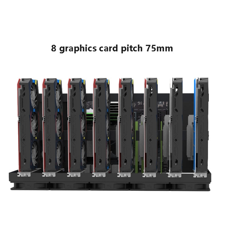 Rynx | GR-8K605 Open Chassis 6 Cards 8 Cards Fixed Mounting (Black)