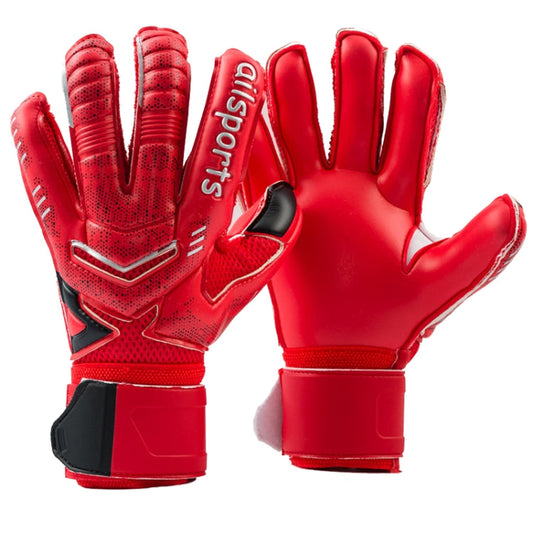Rynx | Ailsports ST5511 1 Pair Goalkeeper Thicken Latex Fingers Protection Gloves, Size: 8(Red)