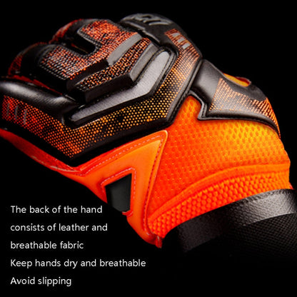 Rynx | Ailsports ST5511 1 Pair Goalkeeper Thicken Latex Fingers Protection Gloves, Size: 8(Red)
