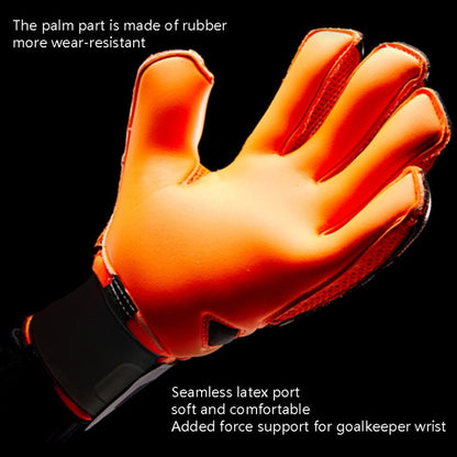 Rynx | Ailsports ST5511 1 Pair Goalkeeper Thicken Latex Fingers Protection Gloves, Size: 8(Red)