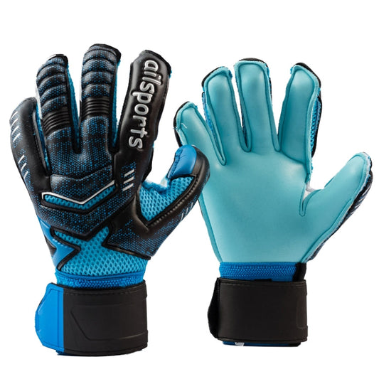 Rynx | Ailsports ST5511 1 Pair Goalkeeper Thicken Latex Fingers Protection Gloves, Size: 10(Blue)