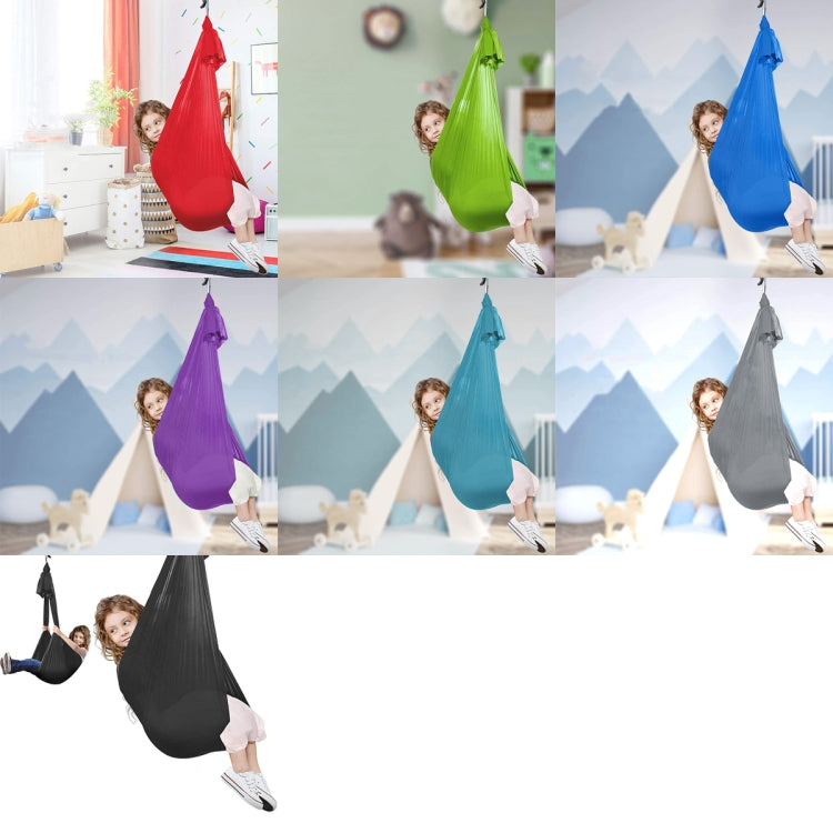 Rynx | Kids Elastic Hammock Indoor Outdoor Swing, Size: 1.5x2.8m (Black)