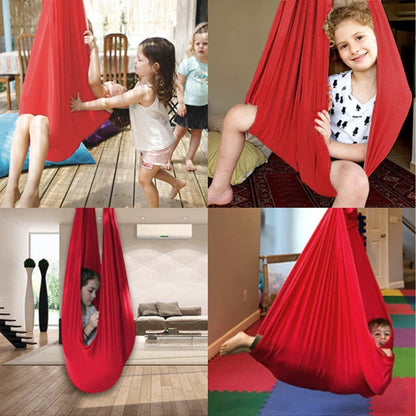 Rynx | Kids Elastic Hammock Indoor Outdoor Swing, Size: 1.5x2.8m (Black)