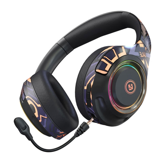 RYNX | EL-A2 Gaming Ambient Light Folding Wireless Bluetooth Headset(Black)