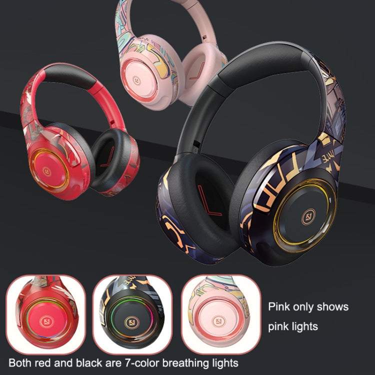 RYNX | EL-A2 Gaming Ambient Light Folding Wireless Bluetooth Headset(Black)