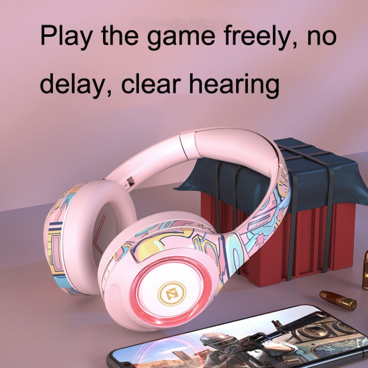 RYNX | EL-A2 Gaming Ambient Light Folding Wireless Bluetooth Headset(Black)
