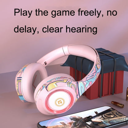 RYNX | EL-A2 Gaming Ambient Light Folding Wireless Bluetooth Headset(Black)