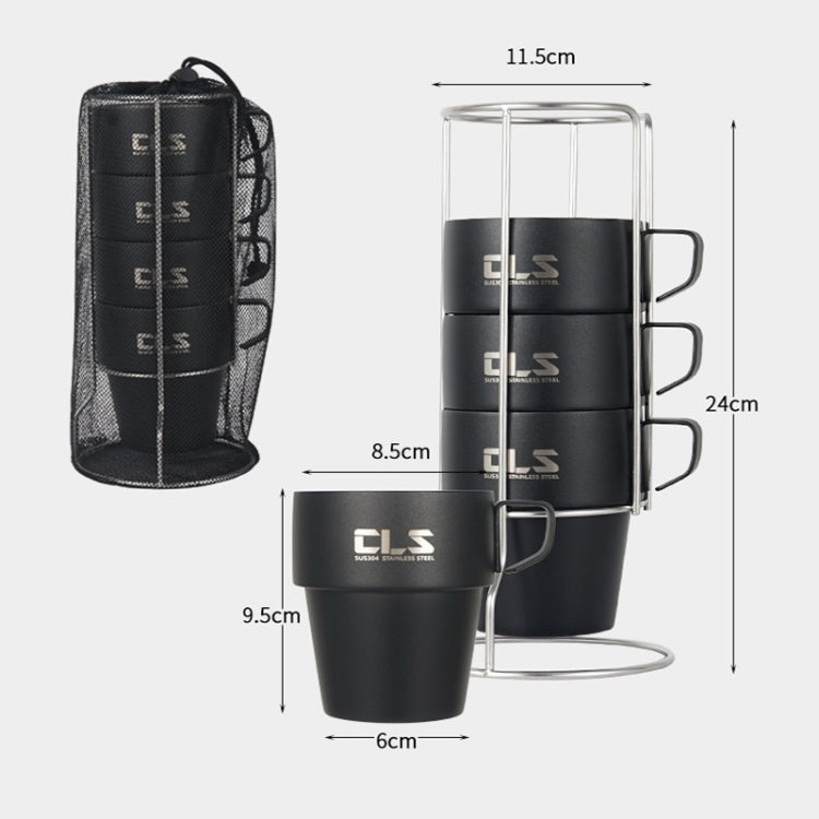 Rynx | CLS 4 in 1 Outdoor 304 Stainless Steel Camping Cup(300ml)