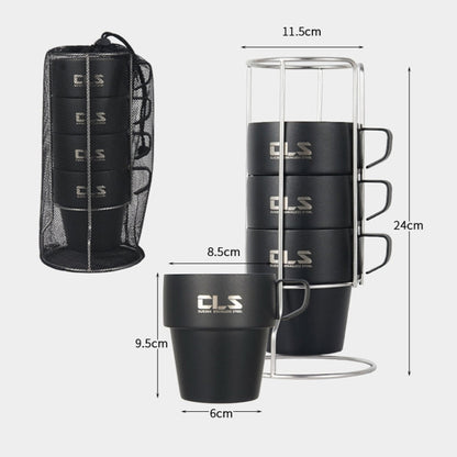 Rynx | CLS 4 in 1 Outdoor 304 Stainless Steel Camping Cup(300ml)