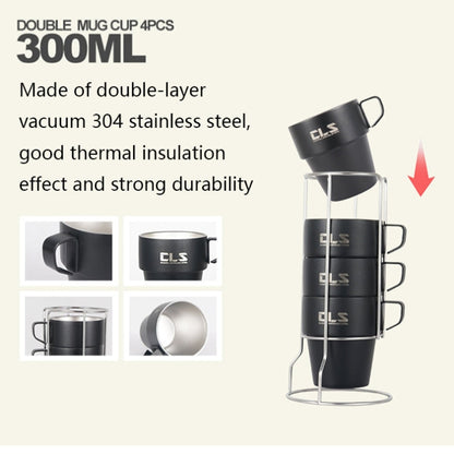 Rynx | CLS 4 in 1 Outdoor 304 Stainless Steel Camping Cup(300ml)