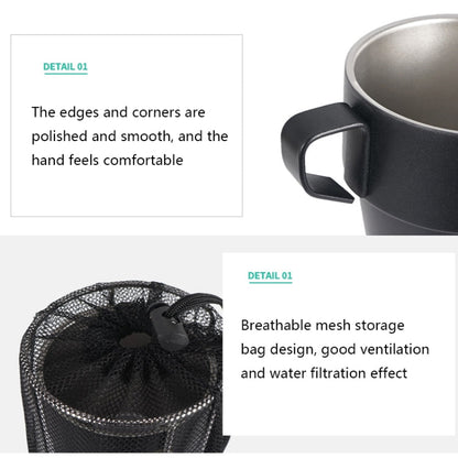 Rynx | CLS 4 in 1 Outdoor 304 Stainless Steel Camping Cup(300ml)