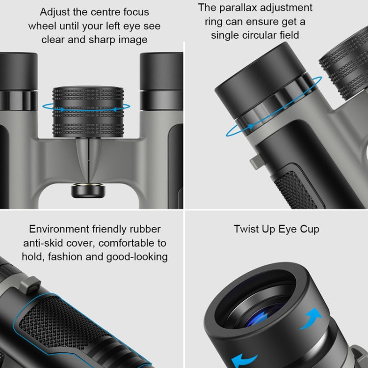 Rynx | APEXEL 10 x 25 Binoculars  BAK4 Prism Zoom Telescope for Bird-watching Hunting Hiking(Black)