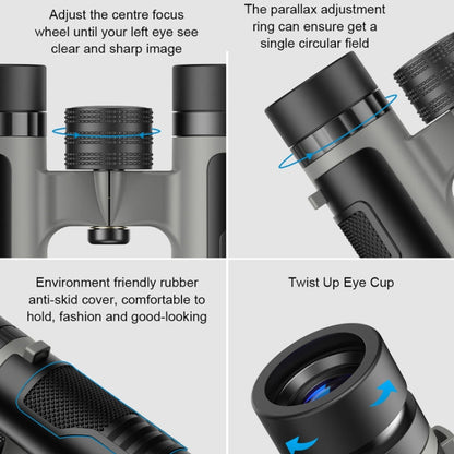 Rynx | APEXEL 10 x 25 Binoculars  BAK4 Prism Zoom Telescope for Bird-watching Hunting Hiking(Black)
