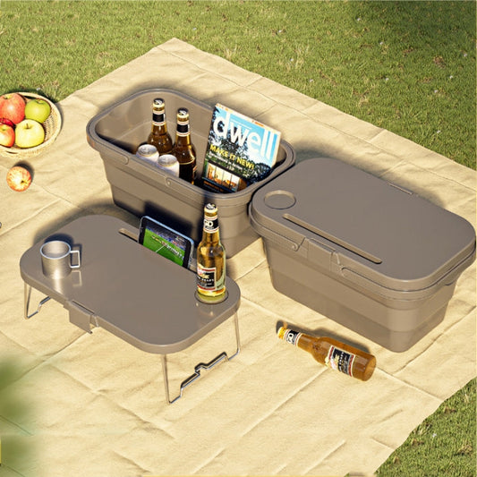 Rynx | Camping Water Carry Basket Picnic Basket Outdoor Folding Box Can Be Used As Table(Random Color)