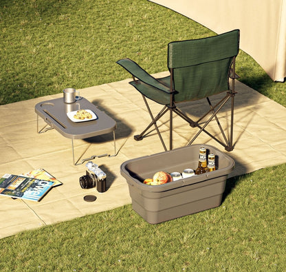 Rynx | Camping Water Carry Basket Picnic Basket Outdoor Folding Box Can Be Used As Table(Random Color)