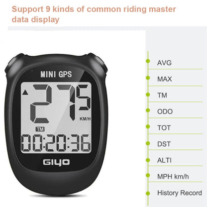 Rynx | GIYO M3 LCD Display Bike GPS Cycling Computer Wireless Road Bicycle Stopwatch Velocimeter(White)