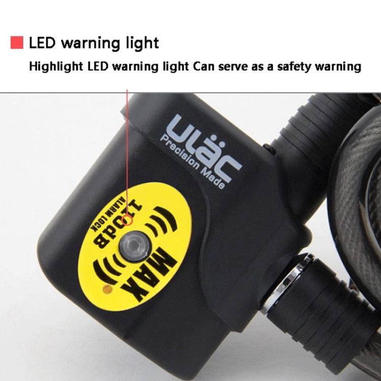 Rynx | ULAC AL-3P Bicycle Alarm Cable Lock Mountain Bike Lock Cycling Supplies