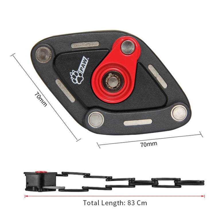 Rynx | PAW Foldable Bike Lock Anti-theft Bicycle Lock Heavy Duty Chain Cable Padlock(Black)