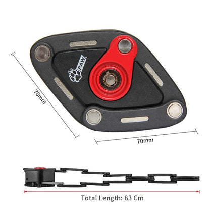 Rynx | PAW Foldable Bike Lock Anti-theft Bicycle Lock Heavy Duty Chain Cable Padlock(Black)