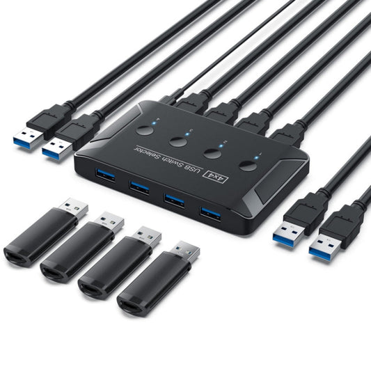 Rynx | T29 USB3.0 Automatic 4 In 4 Out Switcher HUB Printer Sharing