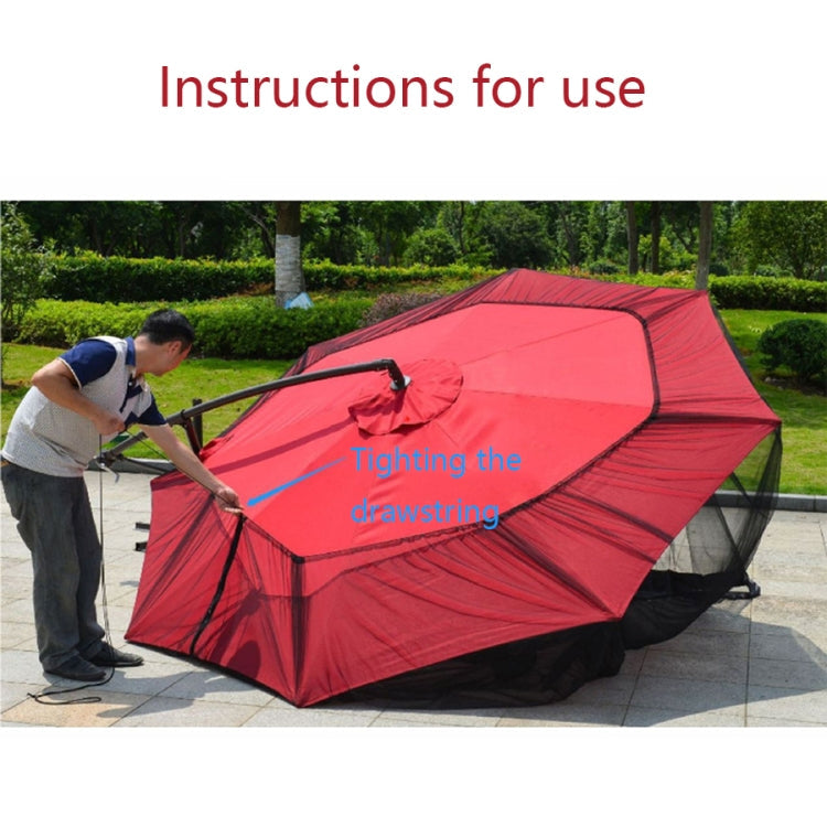 Rynx | HY-0205 300 x 230 cm Outdoor Parasol Anti-mosquito Net Cover, Dimensions: Banana Umbrellas(Black)