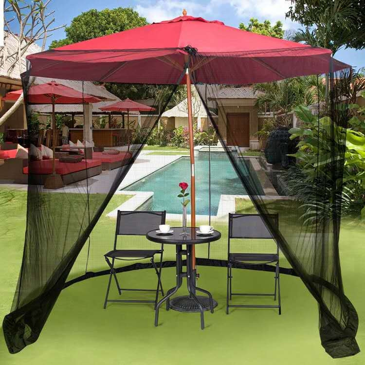 Rynx | HY-0205 300 x 230 cm Outdoor Parasol Anti-mosquito Net Cover, Dimensions: Banana Umbrellas(Black)