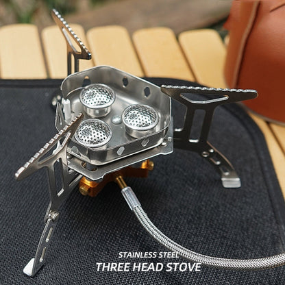 Rynx | Outdoor Portable Three-Head Stove Camping Windproof Stove