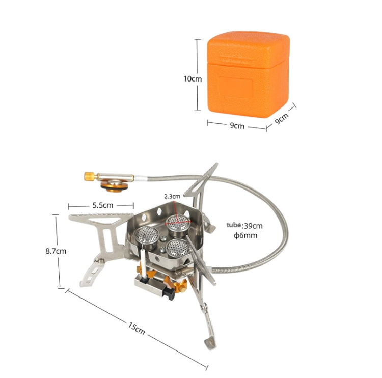 Rynx | Outdoor Portable Three-Head Stove Camping Windproof Stove