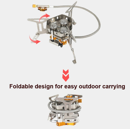 Rynx | Outdoor Portable Three-Head Stove Camping Windproof Stove